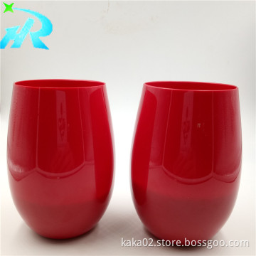 Acrylic Stemless Wine Tumbler Disposable Wine Glasses